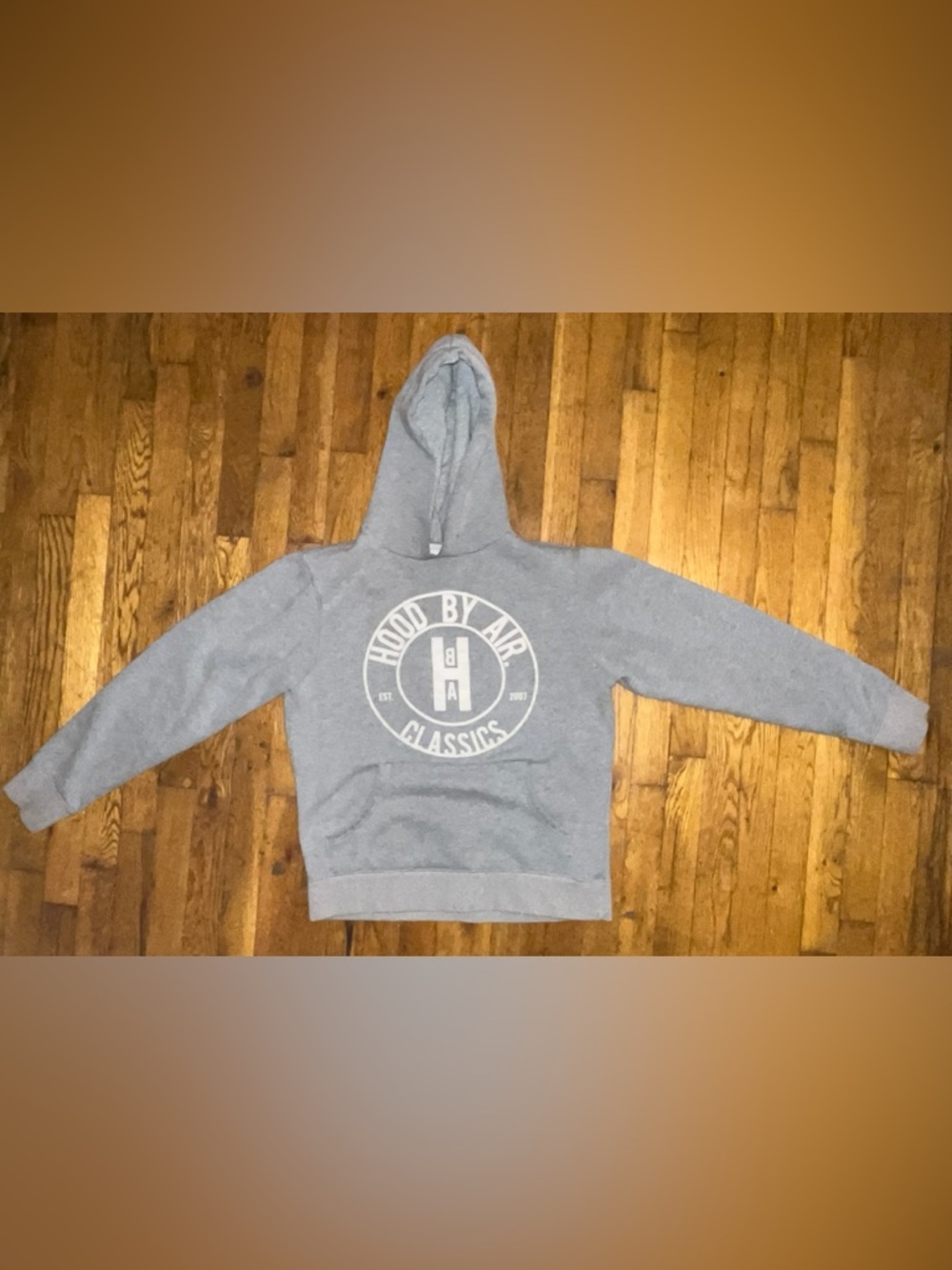 Hood By Air HBA NYC Streetwear Designer Hoodie Sweatshirt Gray Cotton Men’s Sz M